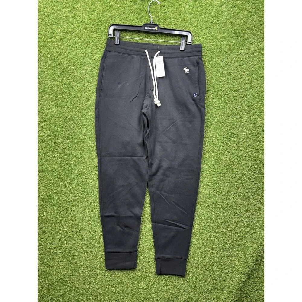 Abercrombie & Fitch Sweatpants Mens Small Relaxed Fit Tapered Leg Fleece NWT